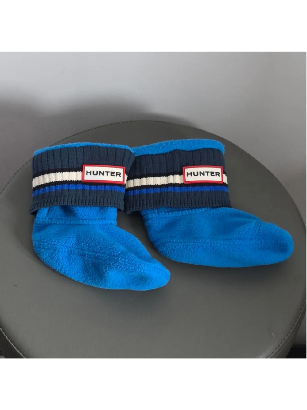 Hunter Kids Boot Socks Blue Fleece Boot Liners Size XS US 5–7